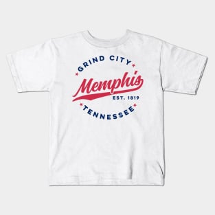 Vintage Memphis Tennessee Grind City Retro USA Kids T-Shirt